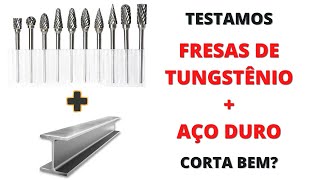 TESTE DREMEL 3000 + FRESAS DE CARBONETO DE TUNGSTÊNIO EM METAIS [PARTE 2]