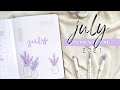 PLAN WITH ME | July 2021 | Bullet Journal Setup - Lavender