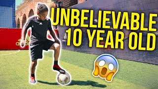 UNBELIEVABLE 10 YEAR OLD FOOTBALLER 😱