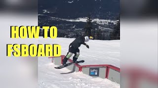 How to FrontSide BOARDSLIDE