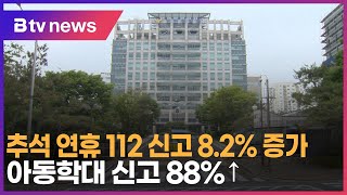 추석 연휴 112 신고 8.2% 증가…아동학대 신고 88%↑