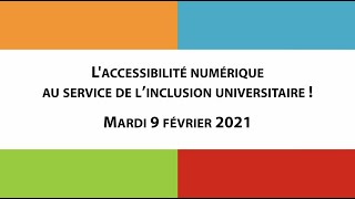 [WEBINAIRE] L'accessibilité numérique au service de l’inclusion universitaire !