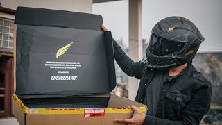 My BATMAN Helmet Got New Riding jacket ! Enginehawk With  Ruroc Atlas 3.0 Batman....