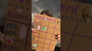 We made a potty chart! Such a simple & fun way to help with potty training! #girlmom #toddlermom