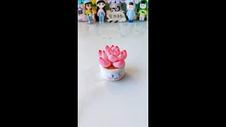 Handmade Clay Ideas  Mini Clay Succulent Pot Plants  迷你粘土多肉盆栽植物