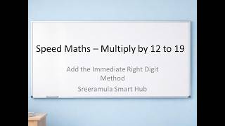 Multiply by 12 to 19 Easily by Immediate Right Digit Trick | Speed Maths Shortcut