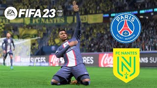 Paris Saint-Germain Vs Nantes | French Ligue 1 |  FIFA 23 Gameplay