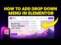 How to Add Drop Down Menu in Elementor (FAST & EASY)