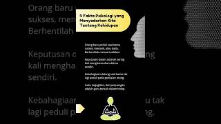 4 Fakta psikologi kehidupan #motivation #langkahpositif #motivation