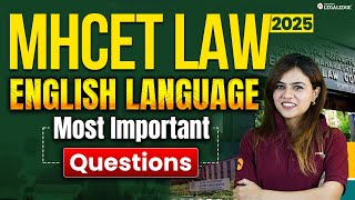 MHCET Law 2025: Important English Language Questions Practice | English Language for MH CET Law