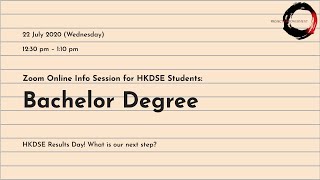 Bachelor Degree Information Session