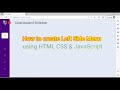How to Create a Animated Sidebar Menu using HTML CSS And JavaScript | #coderbaba