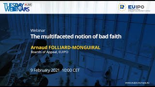 Tuesday Webinars: The multifaceted notion of bad faith
