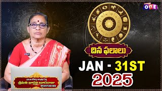 Daily Rasi Phalalu Telugu | January 31st 2025 | Astrologer Bhargavi Budaraju | @StudioOnePlus