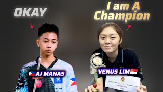 Aj Manas 🆚 Venus Lim || Full highlights 9ball race to 9