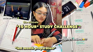 *10 hour* study vlog📚 last month preparation, aesthetic study vlog, study motivation, score 90+