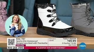 Sporto Ellie Waterproof Bungee Lace Boot with Thermolite