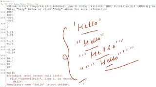 Python Class | Literals of Basic Python | Lecture 4