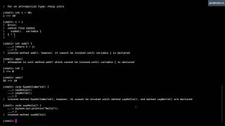JShell Basics 08 - Forward references