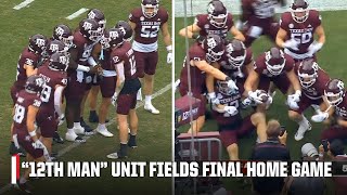 A SPECIAL MOMENT 🙏 Texas A&M fields all walk-on kickoff team on senior night | E