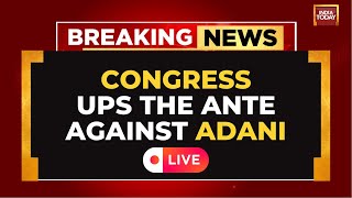 LIVE: Congress Leads Opposition Protest Against Adani Group at Parliament Complex | India Today LIVE