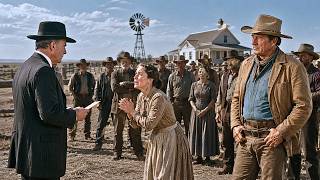 John Wayne Heard a Mother Begging Not to Lose Her Farm — One Hour Later, the Banker Turned Pale!
