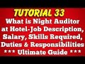 What is Night Auditor at Hotel - Salary, Job Description, Duties, Night Audit Process (Tutorial 33)