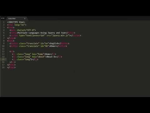 Multiple languages using Jquery and Json Multiple languages using Jquery and Json