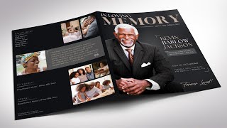 Dawn Tabloid Funeral Program Template for Canva by Godserv Designs on Etsy