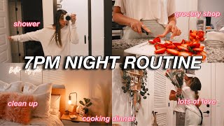 7PM night routine 2021!! *realistic* 💫🤍