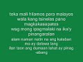 buti nalang by gloc 9 with lyrics on screen