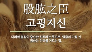 529강 홍익인간 Alright 쌤. 股肱之臣고굉지신의 뜻을 알아봅시다.