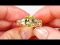 Unheated Ceylon Canary Yellow Sapphire Ring at 2.38 carats by Kat Florence KF07937