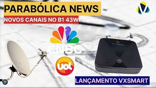 Parabolica News novos canais no b1/ Lançamentos Vivensis Vxsmart