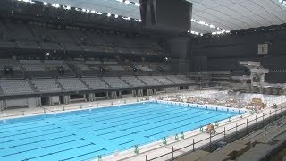 世界水準の水泳場お目見え  五輪新設会場、建設進む