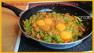 BEANS with EGG and Bacon (English Subtitles). Fast, easy and spectacular recipe