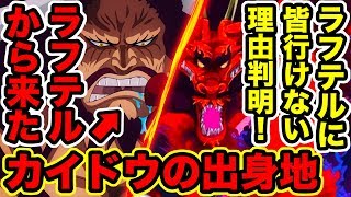 【ワンピース】カイドウの出身地はラフテル！他の四皇でもラフテルに辿り着けない理由判明！ロジャーの「おれは死なねェぜ」の意味！ロジャー生存の伏線【ONE PIECE考察】