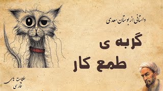 حکایت های فارسی : گربه ی طمعکار | داستانی از بوستان سعدی | قناعت و طمع