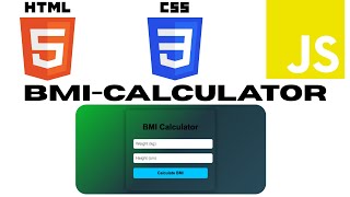BMI Calculator Project | HTML CSS JavaScript