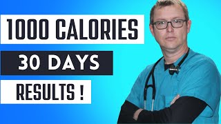 Results! 1000 calories for 30 days.  Obesity Doctor reviews the fat loss body composition data