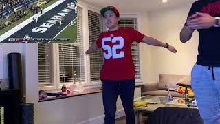 Emotional 49er Fan - 49er vs Seahawks Goal Line Stand Reaction Video