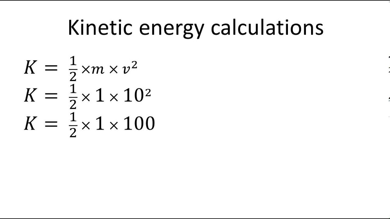 Kinetic Energy Formula Examples