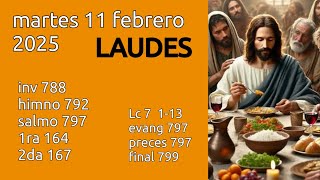 LAUDES con cantos para el martes 11 febrero 2025