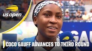 Coco Gauff after 2nd round win: 'It's an HONOR to open up for Serena Williams' | US Open