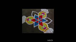 5/3 ஈஸி பொங்கல் ஸ்பெஷல் ரங்கோலி 🖍️#rangoli #pongalkolam #sankranthimuggulu #simplerangoli  #muggulu