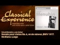 Yehudi Menuhin plays Bach : Sonata pour violon No. 4, en do mineur, BWV 1017 : Siciliano. Largo