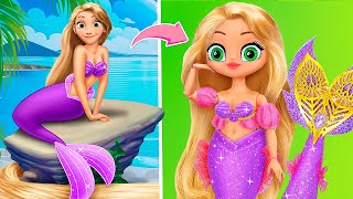 Rapunzel Mermaid Growing Up / 10 LOL OMG DIYs