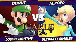 ICARUS 2024 TOP 8 - Donut (Luigi) Vs. M.Pop0 (Rosalina) Smash Ultimate - SSBU