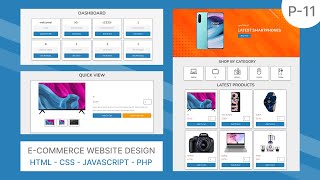 Complete Responsive E-Commerce Website Using HTML - CSS - JavaScript - PHP PDO | Dashboard
