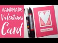 how to make a simple valentines day card // Card crafting tutorial